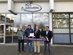 IGS Burgwedel ist jetzt Partnerschule der Hannover Indians